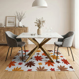 Multi-color and Patterns Autumn Maple Leaves Scatter Area Rug