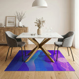 Moonlit Purple Mountains Abstract Area Rug