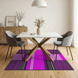 Bold Pink Geometric Striped Area Rug