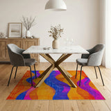 Vibrant Wavy Pixel Geometric Area Rug