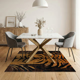 Heritage Tribal Bold Orange Tiger Stripe Area Rug