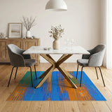 Geometric Modern Vibrant Multi-Color Striped Geometric Area Rug