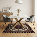 Opulent Purple Mandala Persian Area Rug