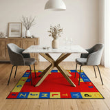 Colorful ABC Alphabet Kids Learning Rug