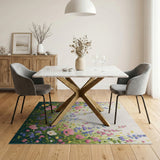 Wildflower Meadow Floral Area Rug