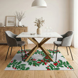 Holly Berry Wreath Pattern Area Rug