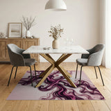 Ethereal Purple Swirl Abstract Area Rug
