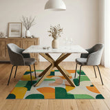 Vibrant Geometric Multi-Color No. 27 Area Rug