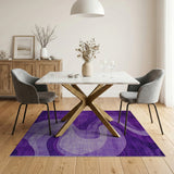 Purple Purple Swirling Abstract Area Rug