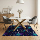 Whimsical Cosmic Foxes Stars Area Rug
