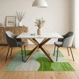 Abstract Area Organic Green Abstract Area Rug