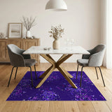 Purple Abstract Organic Area Rug