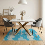 Whimsical Airplane Sky Area Rug