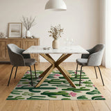 Whimsical Cactus Succulent Pattern Area Rug
