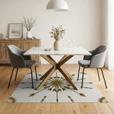 Gold Starburst Arrow Area Rug