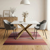 Vertical Ombre Pink Stripe Area Rug