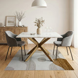 Abstract Organic Shapes Beige Neutral Area Rug