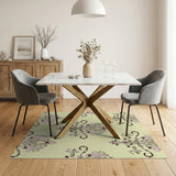 Pink Vintage Pink Floral Damask Area Rug