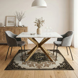 Ornate Acanthus Leaf Medallion Rug