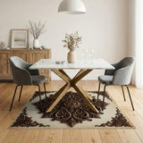 Ornate Baroque Floral Medallion Rug