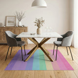Pastel Rainbow Striped Area Rug