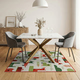 Multi-color and Patterns Whimsical Woodland Animals Kids Area Rug