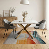 Vibrant Arched Sunset Area Rug