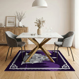 Purple Gothic Castle Haunted House Rug