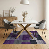 Purple Geometric Modern Purple Grey Geometric Abstract Area Rug