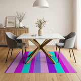 Playful Multi-Color Striped Kids Area Rug