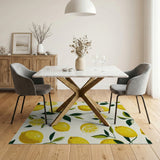 Fruit Pattern Sunny Lemon Fruit Pattern Area Rug