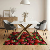 Vibrant Strawberry Raspberry Area Rug