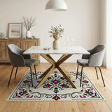 Ornate Multi-Color Floral Persian Area Rug
