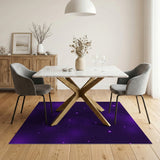 Purple Nebula Starry Cosmos Area Rug