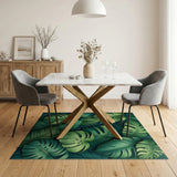 Leaf Lush Monstera Leaf Green Area Rug
