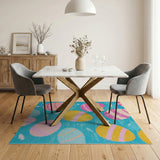 Playful Easter Eggs Tufted Kids Rug