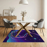 Cosmic Neon Swirl Area Rug