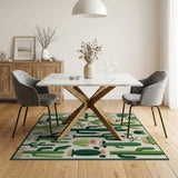 Whimsical Cactus Garden Area Rug