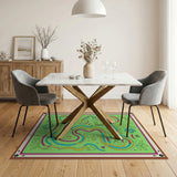 Vibrant Shalom Maze Area Rug