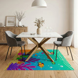 Cartoon Underwater Fish Coral Area Rug