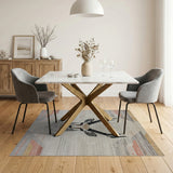 Beige Antelope Head Southwestern Area Rug