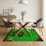 Green Baseball Field Area Rug