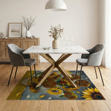 Vibrant Sunflower Vase Area Rug