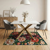 Peony Hearts Floral Area Rug