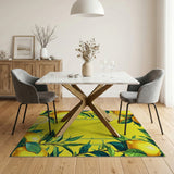 Fruit Pattern Vibrant Lemon Fruit Pattern Area Rug
