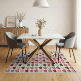 Charming Pink Hearts Pattern Area Rug