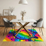 Vibrant Paint Palette Splash Area Rug