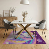 Kids Cartoon Magical Unicorn Rainbow Kids Area Rug