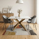 Abstract Area Abstract Wave Multi-Color Area Rug
