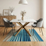 Serene Blue Ocean Waves Coastal Beach Rug